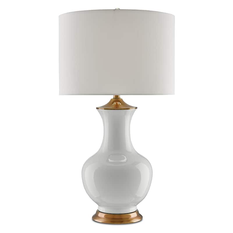 Currey & Company Lilou White Table Lamp - 31.5"h x 17"dia