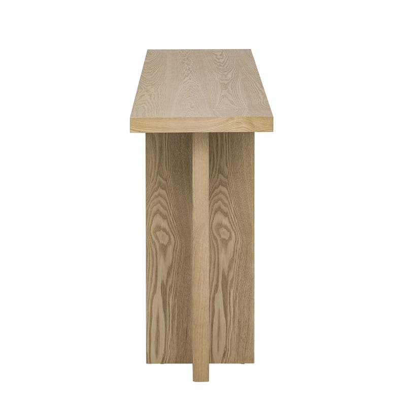 Vintage-Inspired Wood Design Console Table with T-Leg Design
