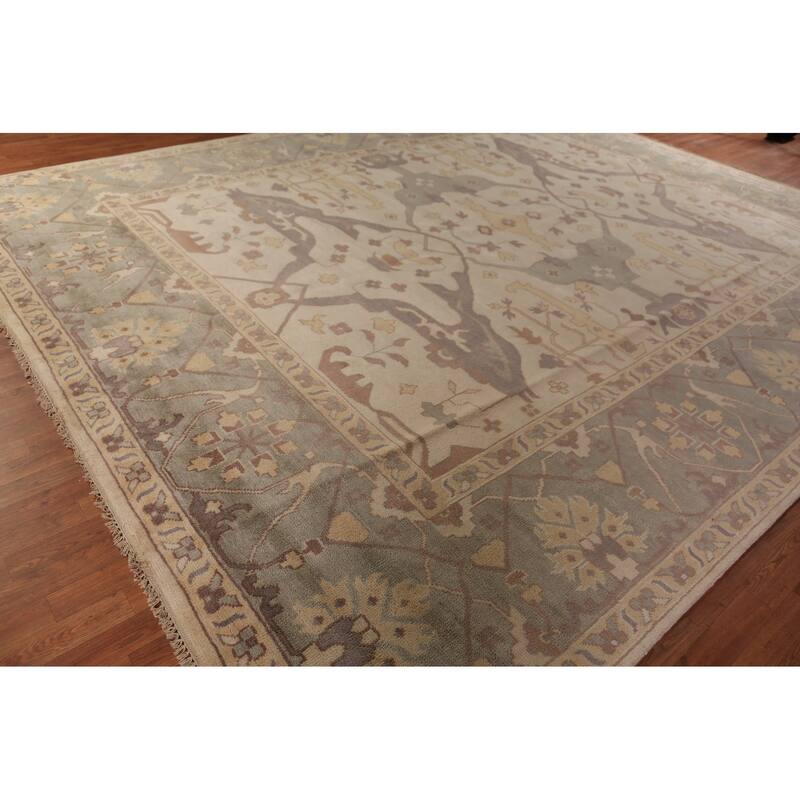Palace Size Oushak Oriental Large Rug Handmade Wool Carpet - 12'3"x 14'0"