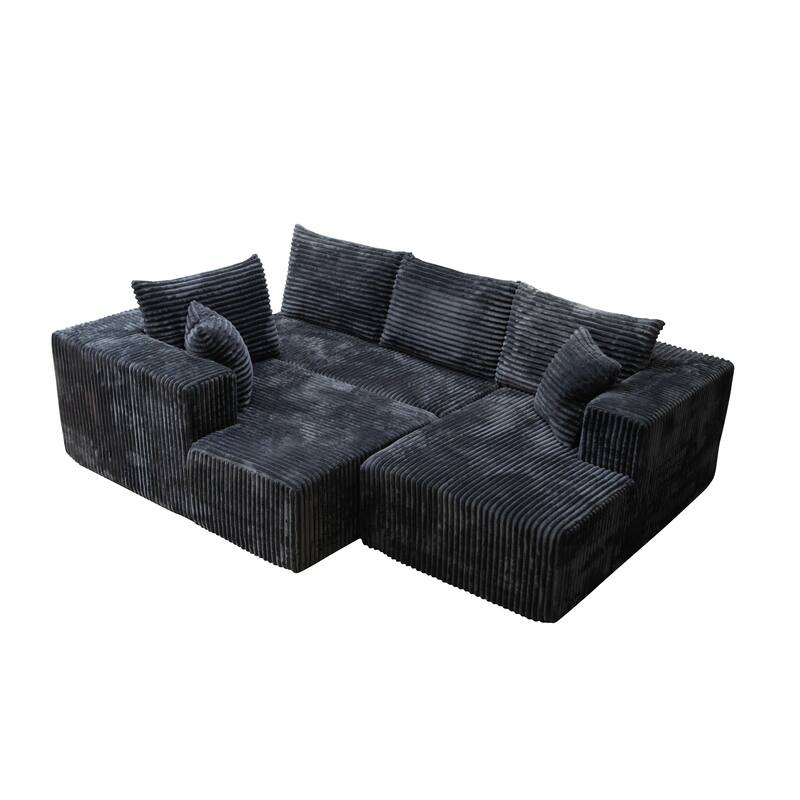 Modular Sofa U-Shaped Corduroy Sectional Sofa Living Room Free Combination Sofa Sets