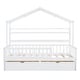preview thumbnail 7 of 16, Wooden House Bed with 2 Drawers, Kids Bed Frame with Storage Shelf for Kids Teens Adults,Wood Slat Support,No Box Spring Needed