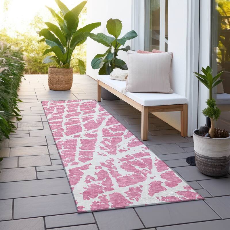 Daso Unique Abstract Weather Resistant Classic Meets Modern Outdoor Rug
