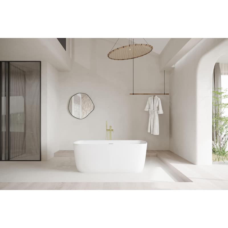 Chad Soaking Bathtub in Glossy White