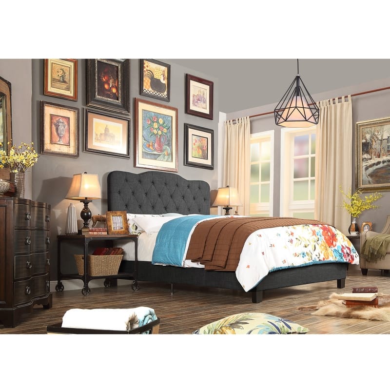 Moser Bay Queen Size Tufted Upholstered Bed