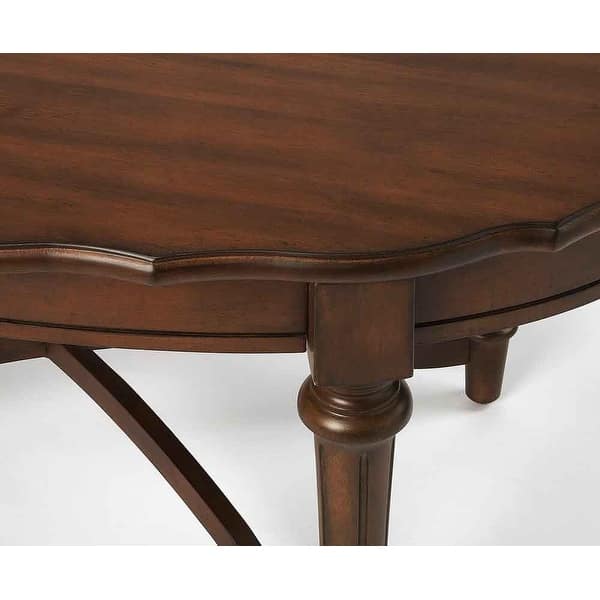 Kendrick Distressed Solid Mahogany Wood Cocoa Coffee Table Oval Kendrick Distressed Solid Mahogany Wood Cocoa Coffee Table Oval