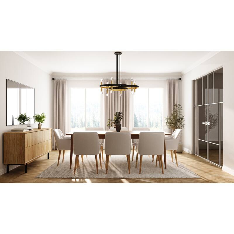 Winsland 6-Light Matte Black Chandelier