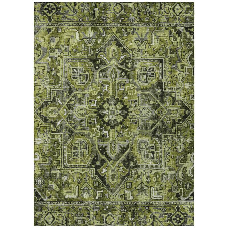 Maso Oriental Weather Resistant Timeless Grace Outdoor Rug