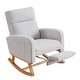 preview thumbnail 73 of 105, HOMYKA Rocking Chair for Nursery with Footrest Light Gray-YM