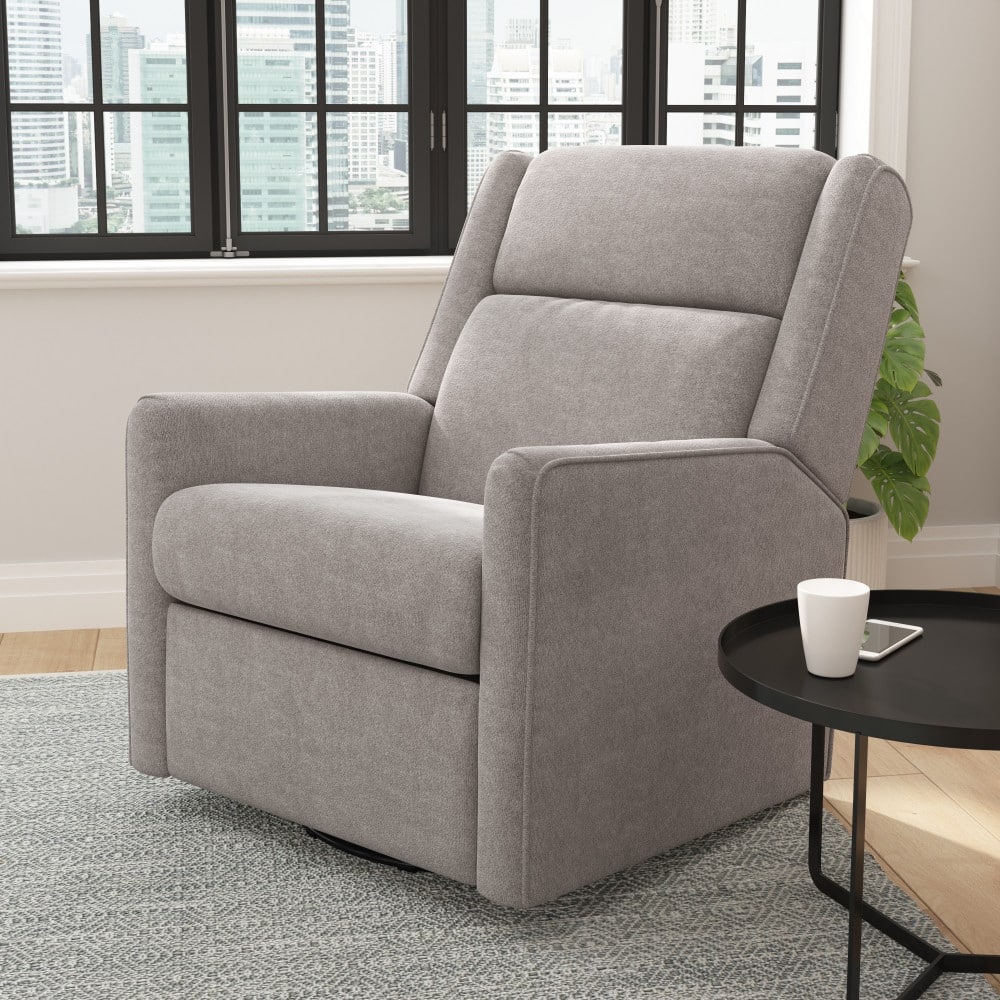 Classic Upholstered Manual Recline Rocking Swivel Glider Chair