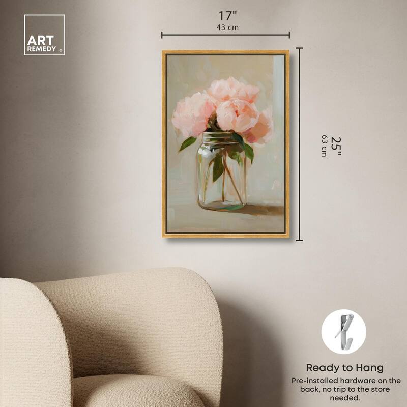 Jar of Petals Canvas by Art Remedy