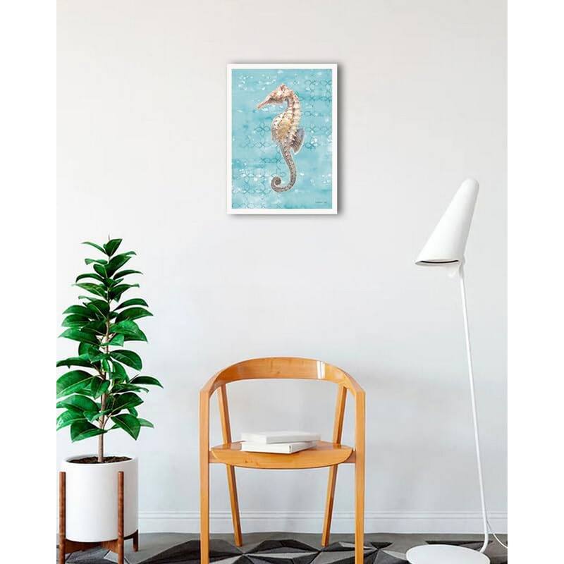 Sunrise Beach IV Framed Poster - 18 x 24 Inch - White