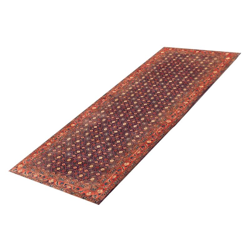 ECARPETGALLERY Hand-knotted Andelz Navy Wool Rug - 3'7 x 10'0
