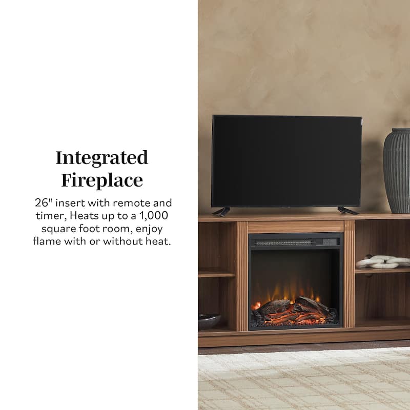 Middlebrook Designs Modern Reeded 70-inch Fireplace TV Stand