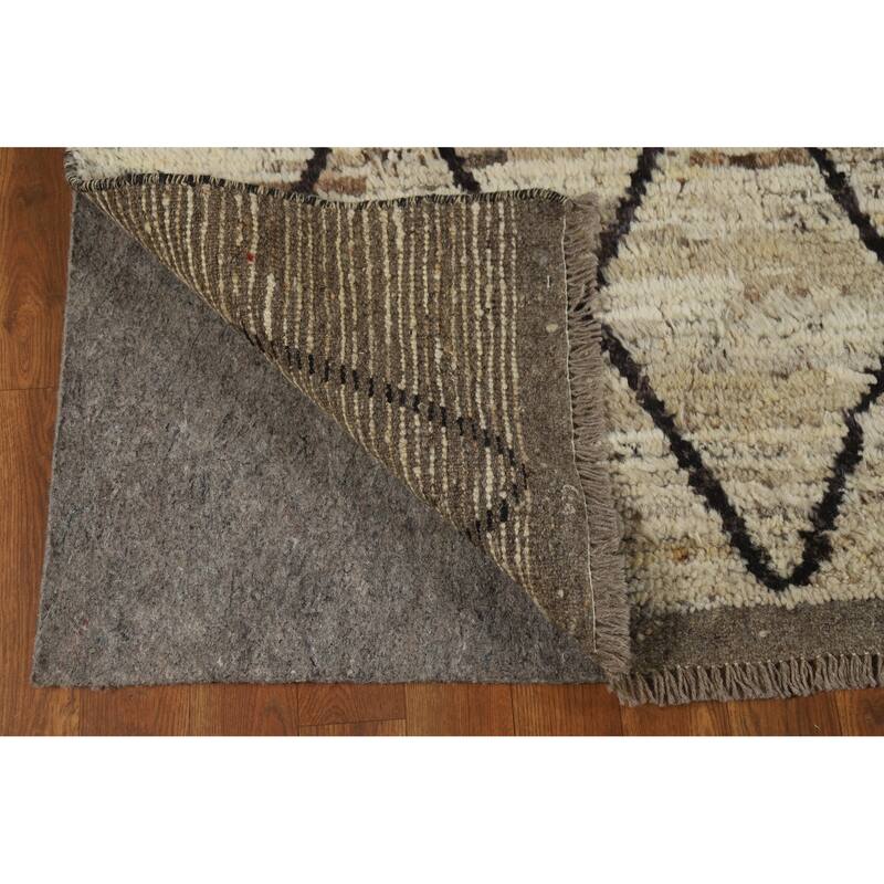 Trellis Moroccan Oriental Area Rug Handmade Wool Carpet - 6'7" x 10'0"