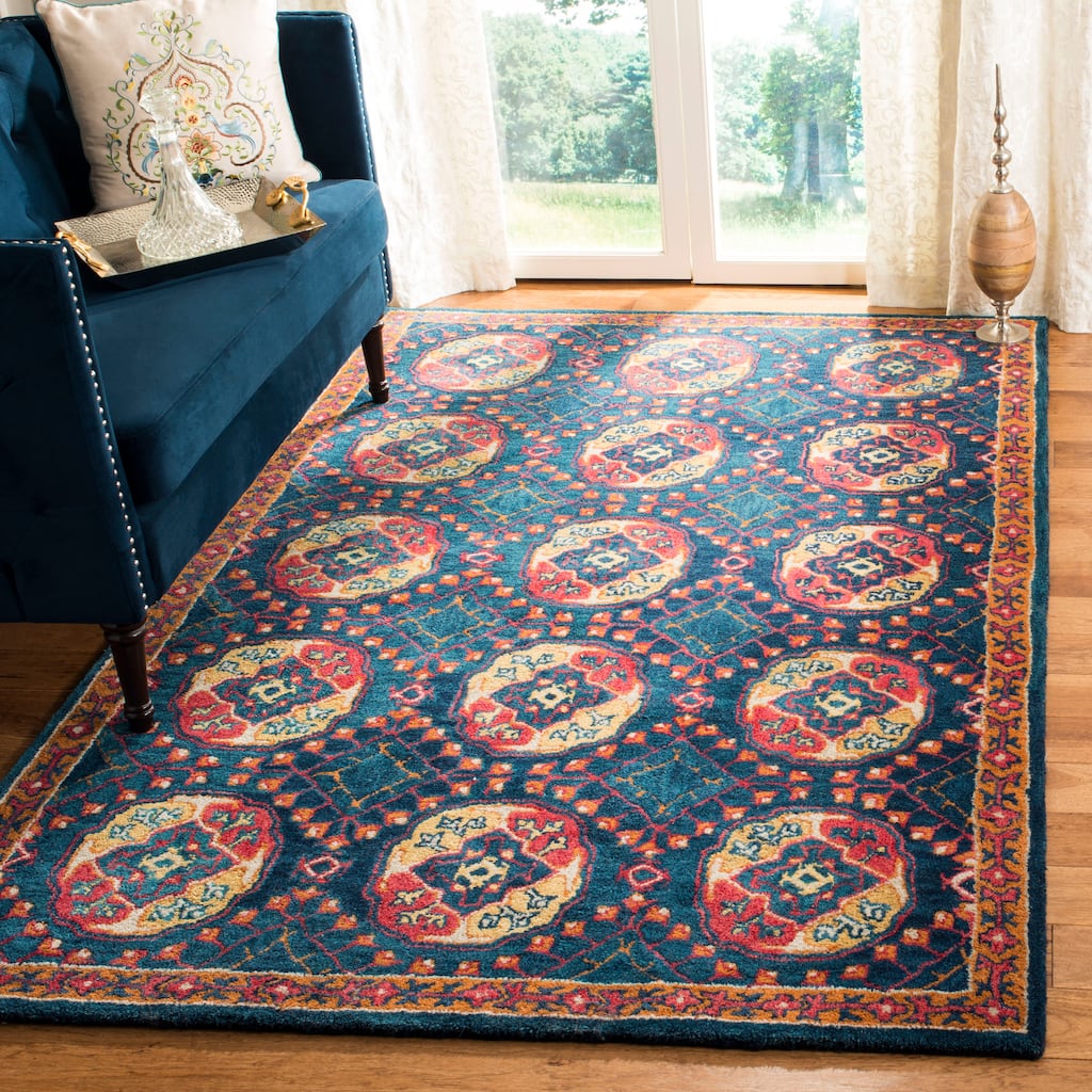 SAFAVIEH Handmade Heritage Rose Chintz Traditional Oriental Wool Rug