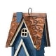 preview thumbnail 49 of 48, Glitzhome 12"H Retro Distressed Painted Solid Wood Cottage Birdhouse