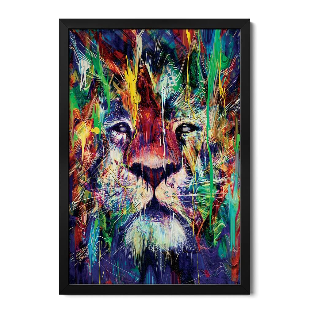 Lion I Premium Framed Poster by Nicebleed