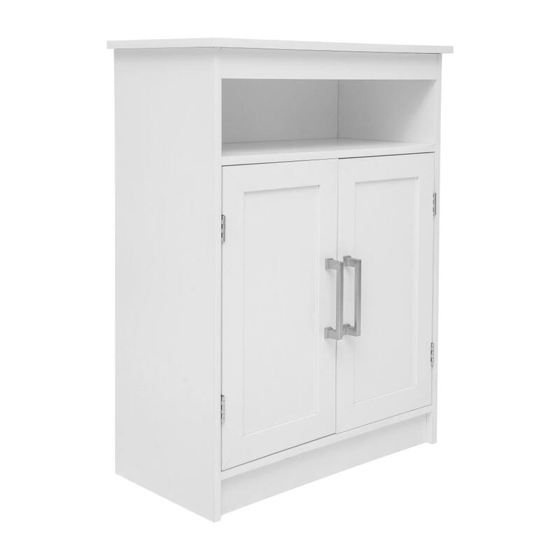 Modern Bathroom Storage Cabinet with Magnetic Close Doors and Shelves