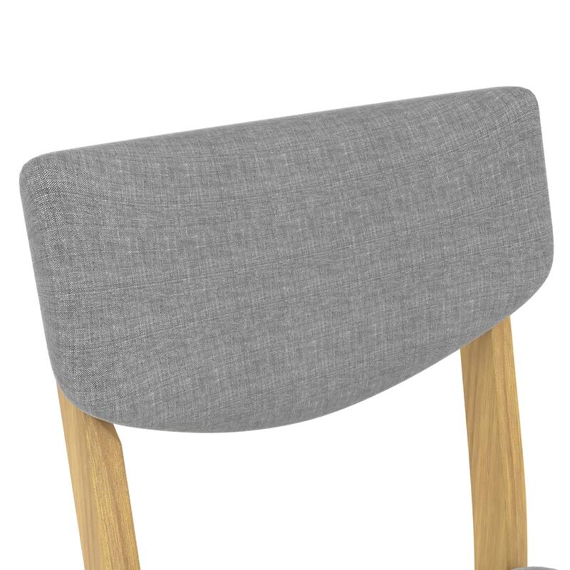 4-Piece Rustic Farmhouse Dining Chair - Solid Wood Frame with Fabric Cushion, Upholstered Accent Chair for Kitchen