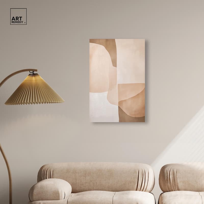 Forms in Beige II Canvas by Art Remedy, Gallery Wrapped