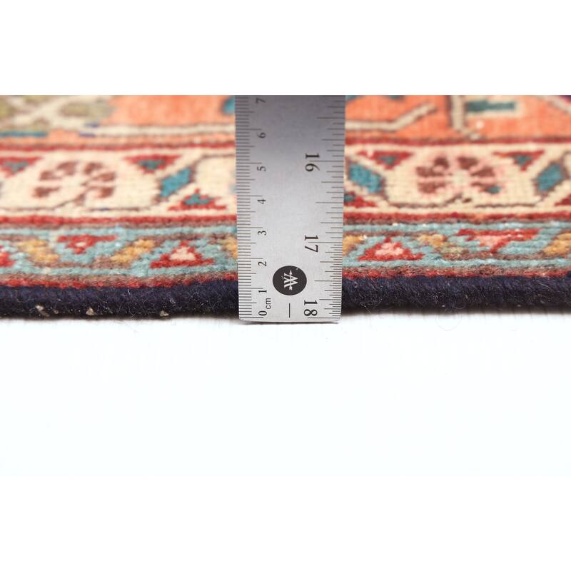 ECARPETGALLERY Hand-knotted Antalya Vintage Navy Wool Rug - 6'4 x 9'9