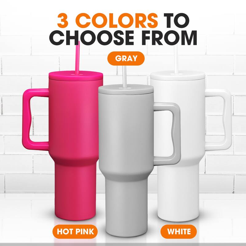 Cheer Collection Insulated Tumbler with Reusable Straw