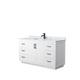 Option White, Black Trim, White Carrara Marble Top