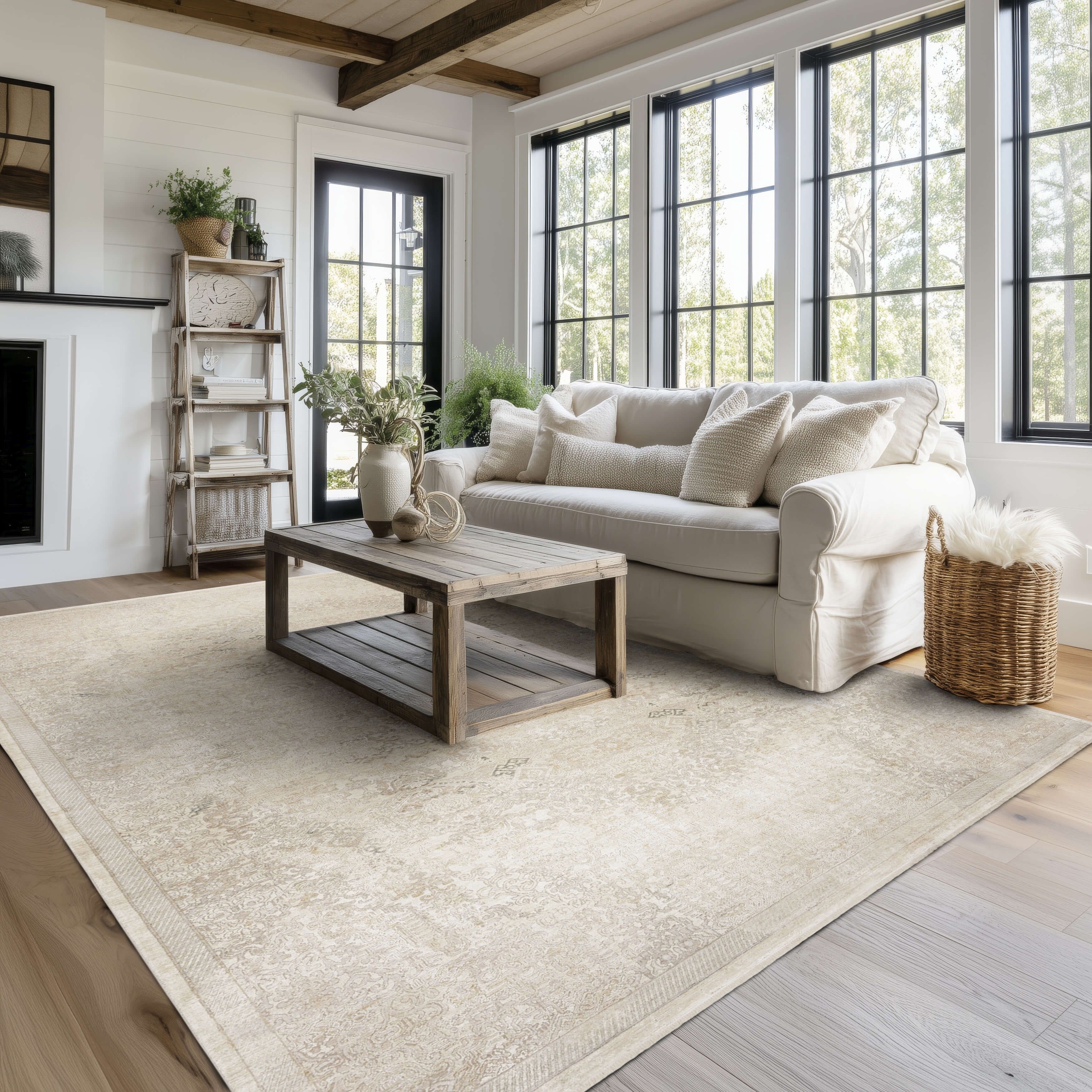 Karastan Rugs Grinstead Flaxen Beige Area Rug - Overstock - 43484678