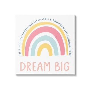 Stupell Pastel Dream Big Rainbow Canvas Wall Art Design by LSR Design ...