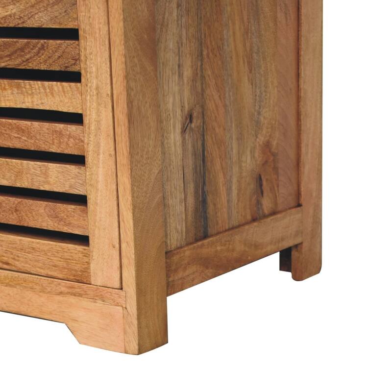 Artisan Furniture Solid Wood Shutter Oak-ish Shoe Bench