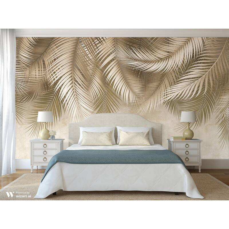 Tropical Palm Leaf Wallpaper Mural