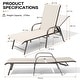 preview thumbnail 20 of 72, Outdoor Patio Lounger Aluminum Adjustable Chaise Lounge Chairs with Arms (Set of 2/4) - See Picture