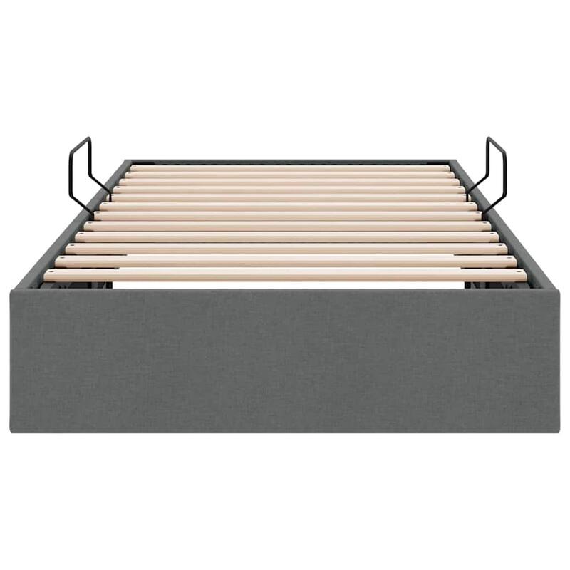 vidaXL Storage Bed with Mattress in Fabric