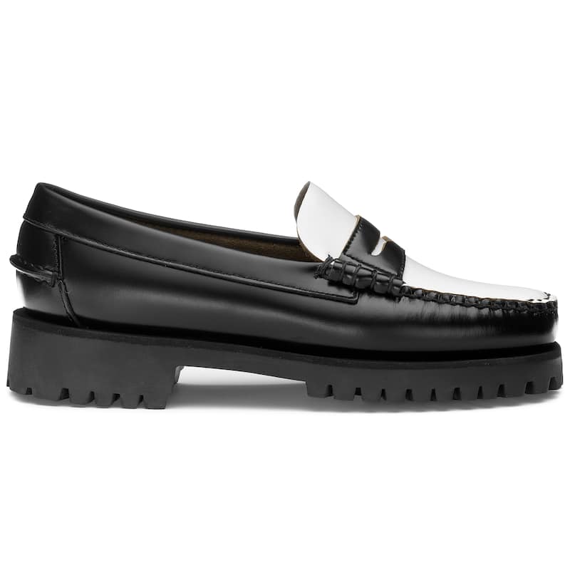 Sebago Women's Dan Lug Loafer - Black / White - 6.5