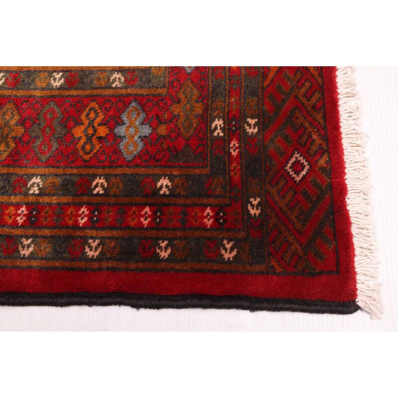 ECARPETGALLERY Hand-knotted Teimani Red Wool Rug - 6'9 x 9'5