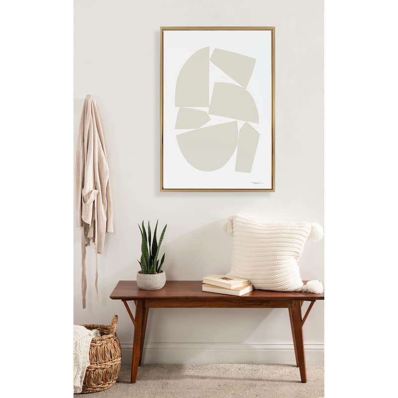 Kate and Laurel Sylvie I Neutral Framed Canvas by Statement Goods