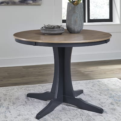 Signature Design by Ashley Landocken Brown/Blue Dining Table - 42" W x 42" D x 30" H