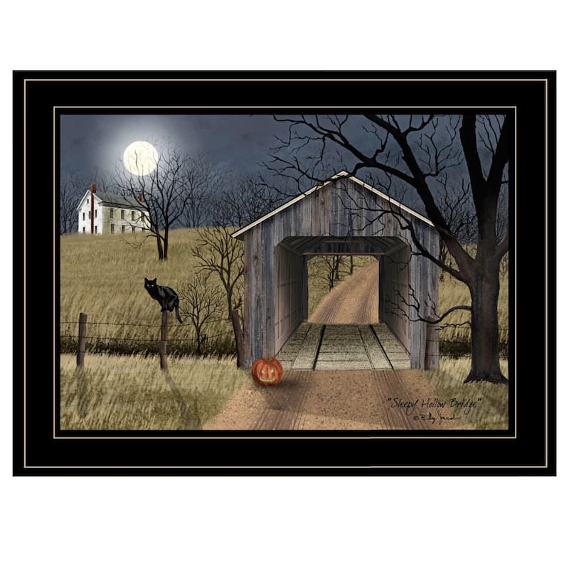 TrendyDecor4U Contemporary "Sleepy Hollow Bridge" Framed Print Wall Art by Billy Jacobs