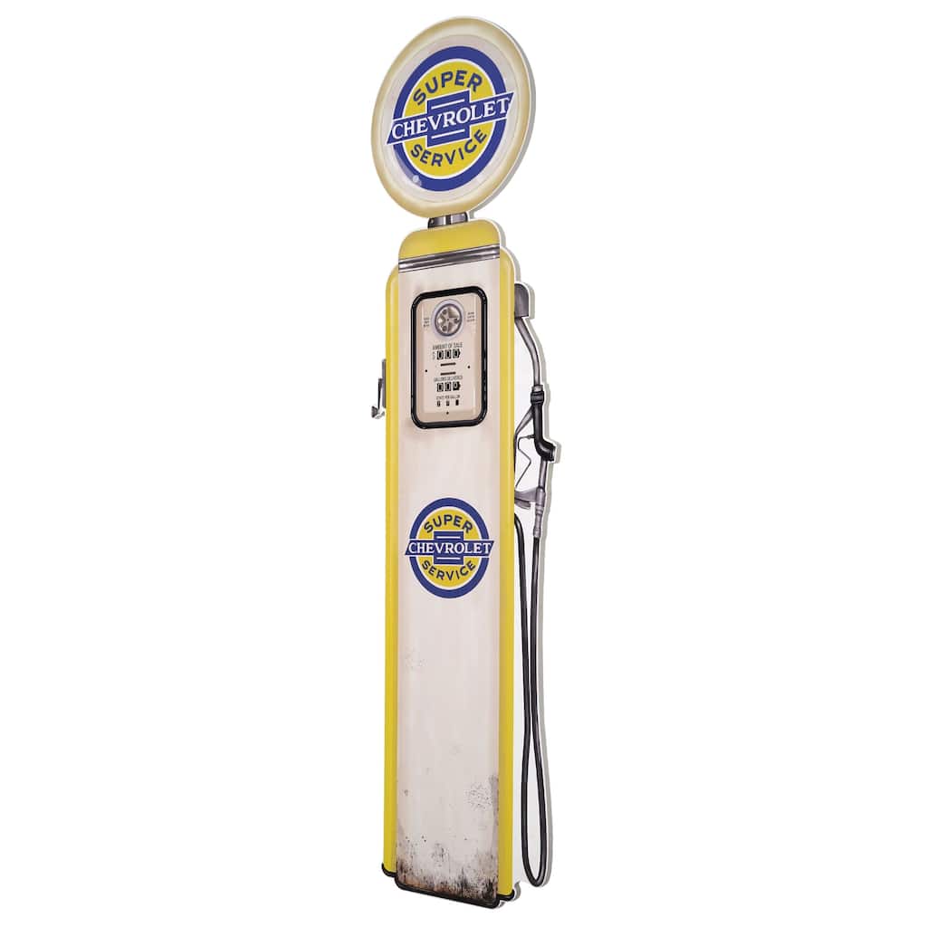 Licensed Chevrolet Super Service Gas Pump Wall Plaque - 62" x 17" - 60.5" x 14.75"