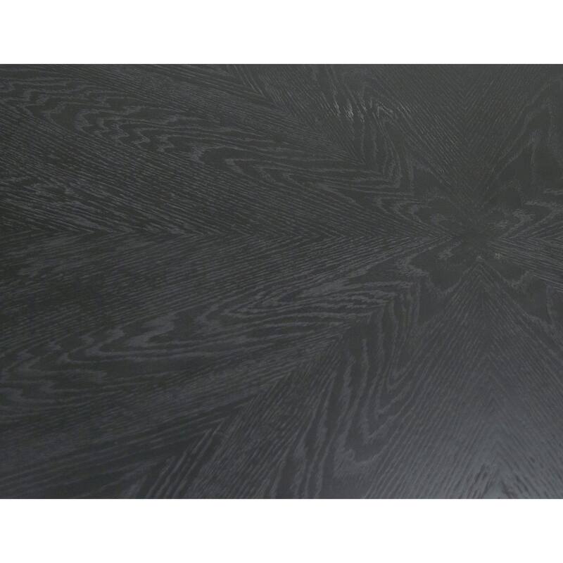 Modrest Lander Modern Mid Century Black Oak Round Dining Table