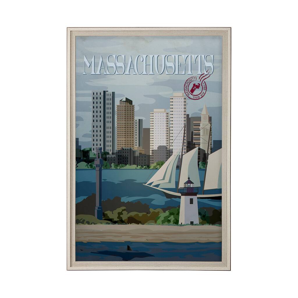 Massachusetts Go (XL) Framed Art Print