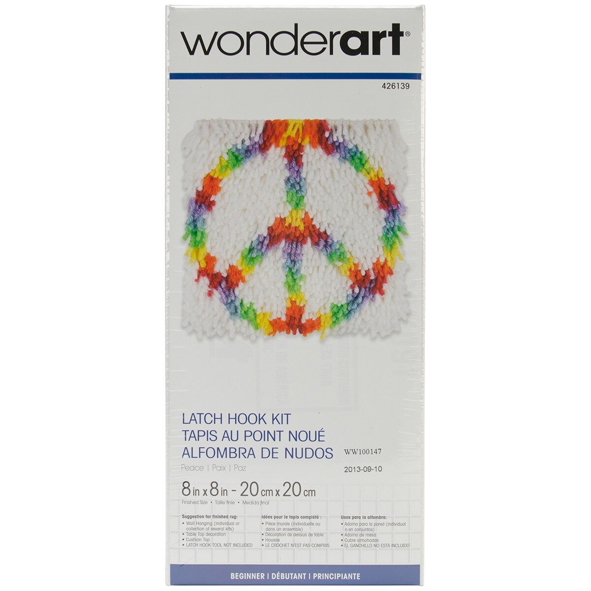 Caron Wonderart Latch Hook Kit 8/"X8/"-Panda