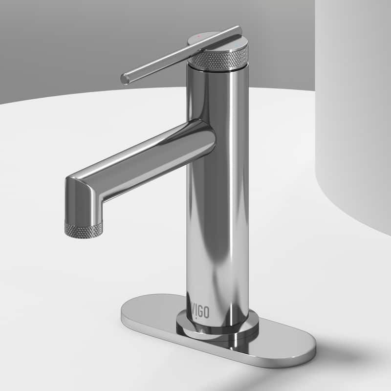 VIGO Sterling 7" H Single Handle Single Hole Bathroom Faucet
