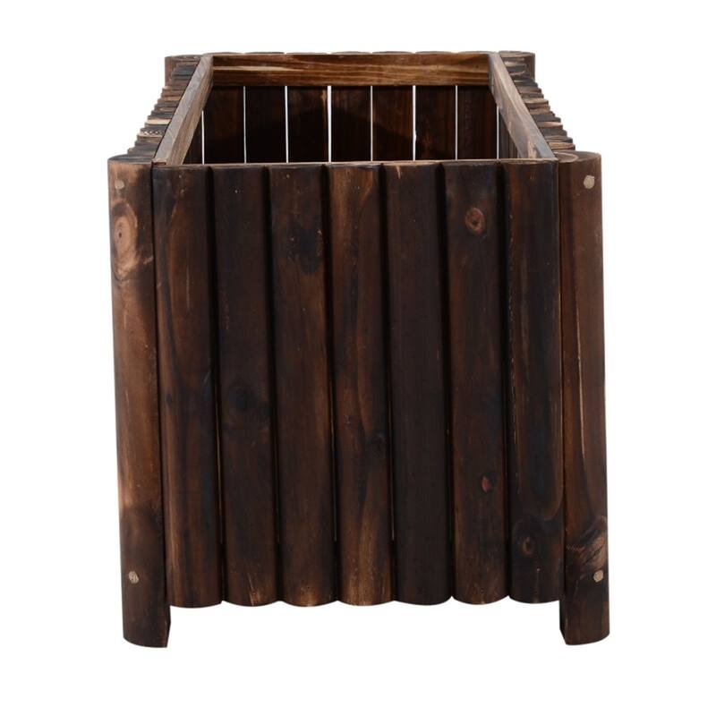 Natural Fir Wood Garden Planter Box 39 Inch Raised Bed for Vegetables Herbs and Flowers - 39.25" L x 16" W x 15.75" H