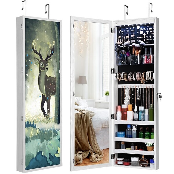 Shop LANGRIA Jewelry Cabinet with Full-Length Mirror - On ...