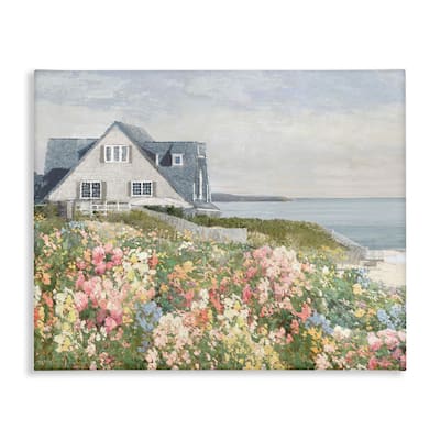 Stupell Coastal Cottage Meadow Canvas Wall Art Design By Amber Sterling