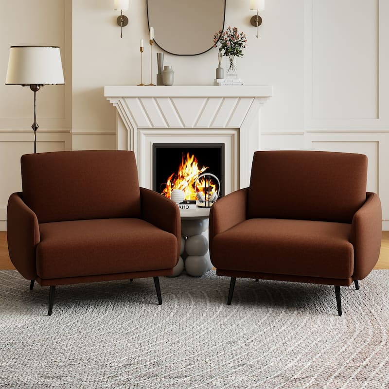 Karaka 37.5"W Oversized Armchair Leisure Sofa Accent Chair (Set of 2)