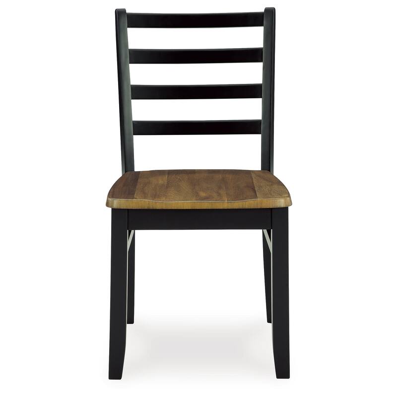 Signature Design by Ashley Blondon Black/Brown Dining Table and 6 Chairs (Set of 7)