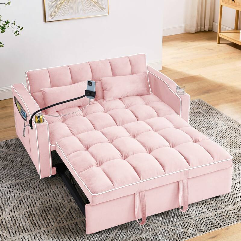 55.51 inch versatile foldable sofa bed
