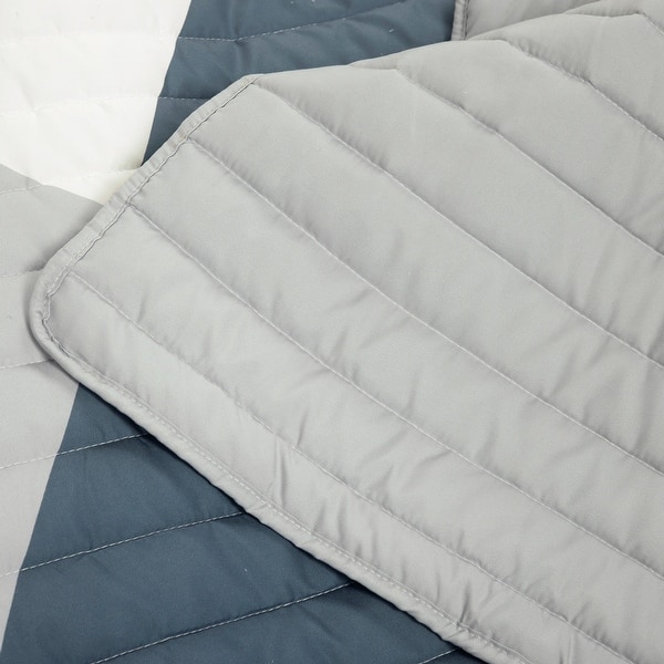 Lush Decor Modern Color Block Quilt 3-Piece Set